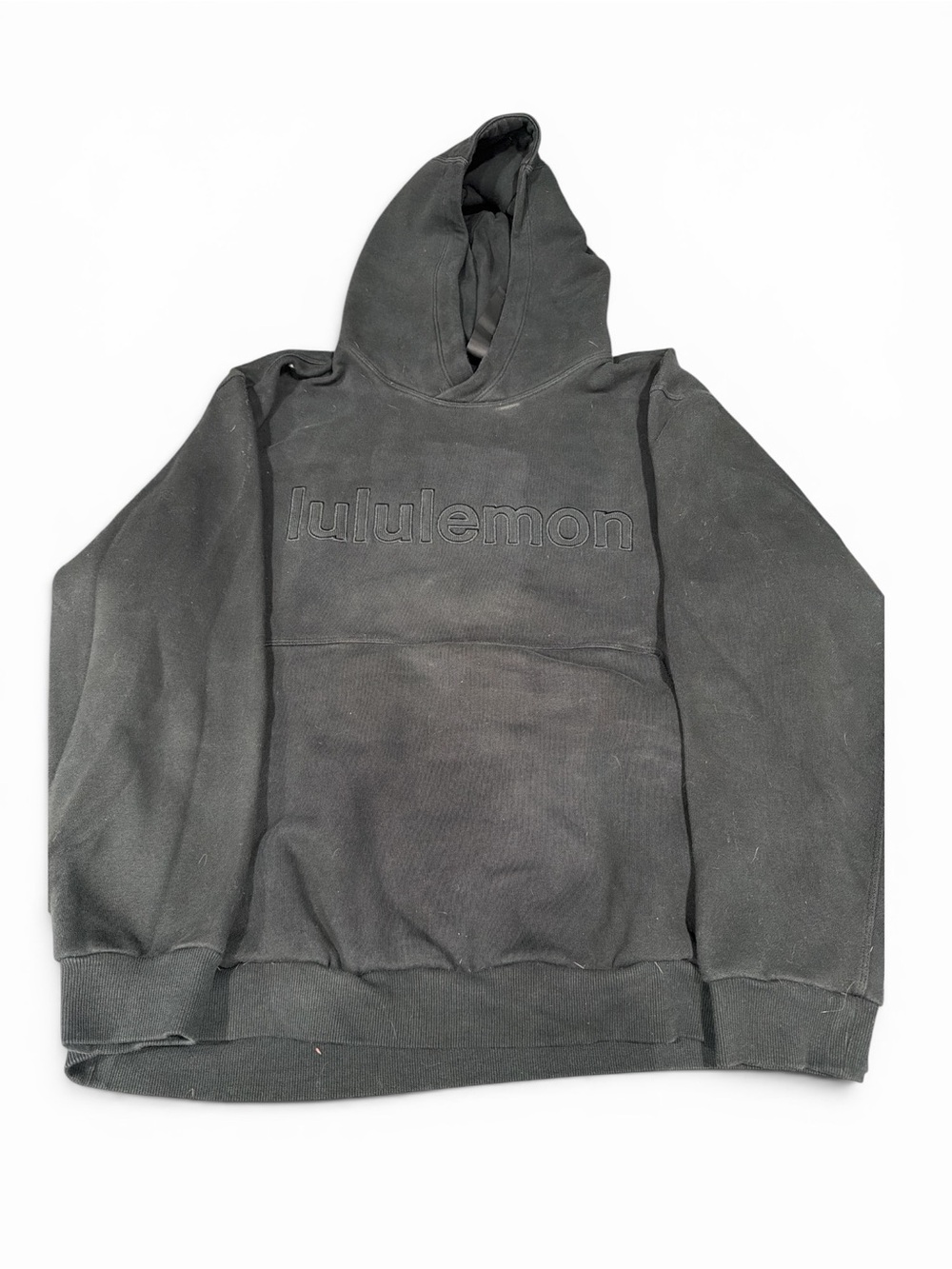 lululemon athletica Men's Black Hooded Pullover with Raised Logo